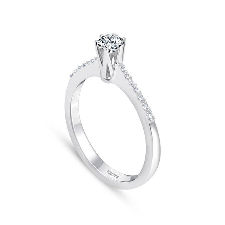 Toplam 0.34 Karat Pırlanta Tektaş Yüzük