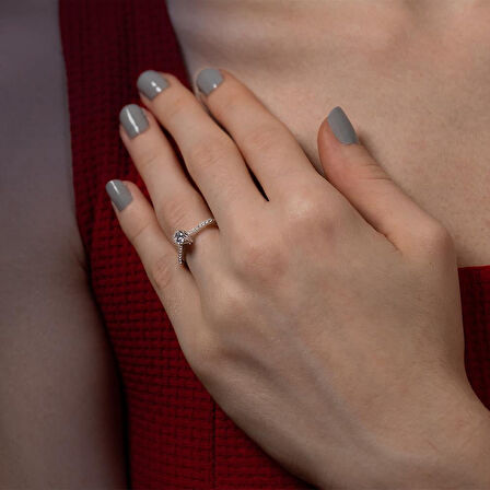 Toplam 0.36 Karat Pırlanta Tektaş Yüzük