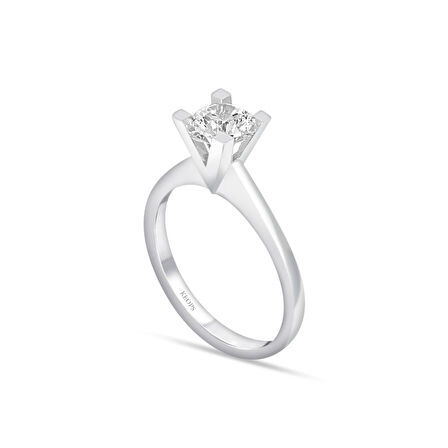 F Renk 0.60 Karat Pırlanta Tektaş Yüzük - HRD Sertifikalı