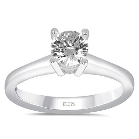 D Renk 0.50 Karat Pırlanta Tektaş Yüzük - HRD Sertifikası