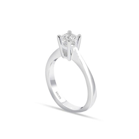 D Renk 0.50 Karat Pırlanta Tektaş Yüzük - HRD Sertifikası