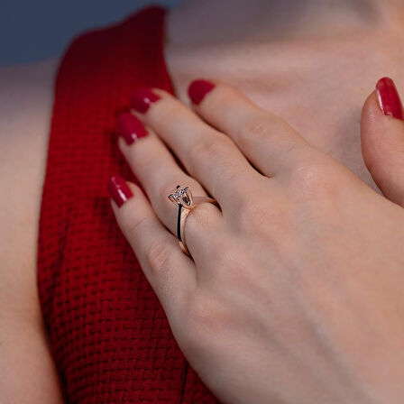 D Renk SI1 0.30 Karat Pırlanta Tektaş Yüzük - HRD Sertifikalı