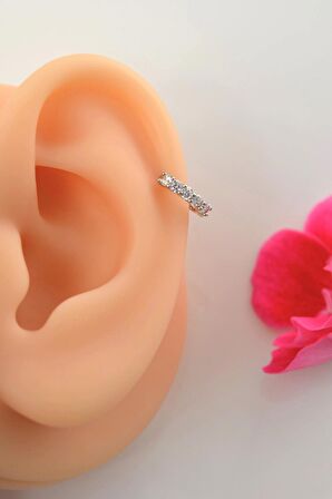 Zirkon Taşlı Halka Tragus Piercing Helix Kıkırdak Forward Helix