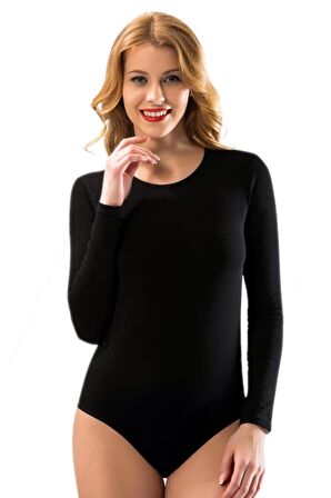 Kota  Kadın Uzun Kollu Bisiklet Yaka Çıtçıtlı Badi 2 Adet-6183