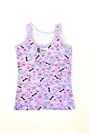 Tutku 0848 Kız Çocuk Elastan Empirme Geniş Askı Atlet 6 Adet