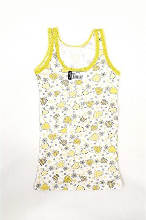 Tutku 0848 Kız Çocuk Elastan Empirme Geniş Askı Atlet 6 Adet