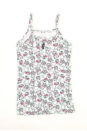 Tutku Kız Çocuk Elastan Empirme İp Askı Atlet 6 Adet