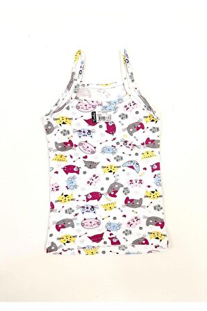 Tutku Kız Çocuk Elastan Empirme İp Askı Atlet 12 Adet