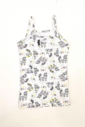 Tutku Kız Çocuk Elastan Empirme İp Askı Atlet 12 Adet