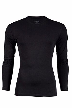 Yıldız Erkek Modal Uzun Kol Sıfır Yaka Body T-shirt Atlet - 385-386