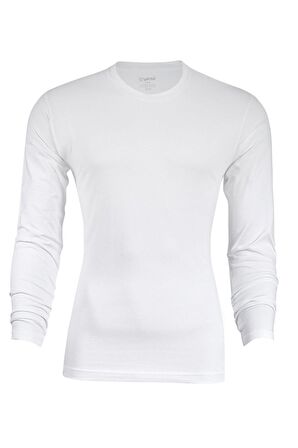 Yıldız Erkek Modal Uzun Kol Sıfır Yaka Body T-shirt Atlet 3'Lü Paket - 385-386