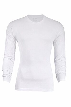 Yıldız Erkek Modal Uzun Kol Sıfır Yaka Body T-shirt Atlet 3'Lü Paket - 385-386