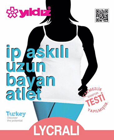 Yıldız Kadın İp Askılı Likralı Uzun Atlet 3'Lü Paket - 2265-2266