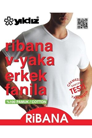 Yıldız Erkek Ribana V yaka Body Atlet - 1 Adet