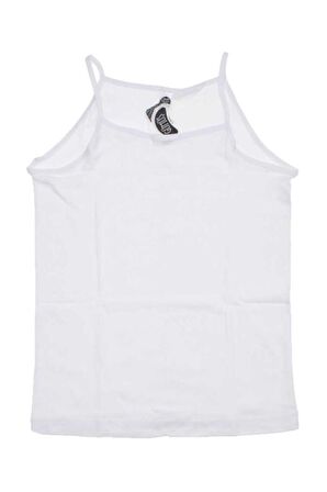 Gümüş Kadın Ribana İp Askılı Düz Biyeli Atlet 3008 - 6 Adet 