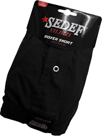 Sedef Yıldızı Erkek Düğmeli Penye Boxer 1094 - 3 Adet