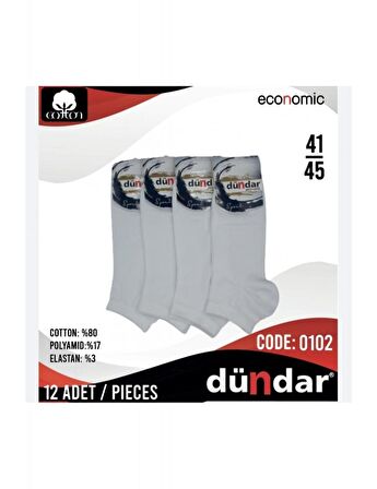 Dündar Erkek Penye Ekonomik Patik Çorap - 6 Adet