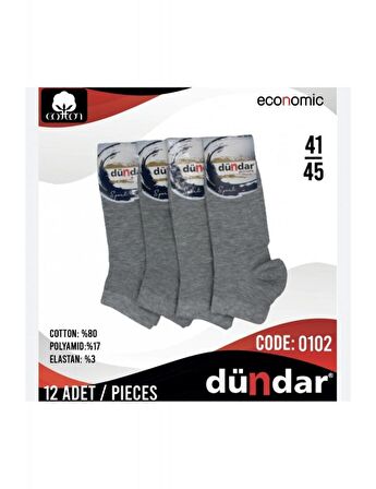 Dündar Erkek Penye Ekonomik Patik Çorap - 12 Adet