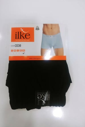 İlke Erkek Pamuklu Likralı Boxer 008 - 6 Adet