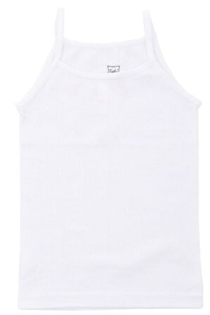 Tutku Kız Çocuk Askılı Saten Biyeli Atlet 0187- 6 Adet