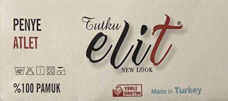 Tutku Elit Erkek Penye Askılı Atlet 1001 - 3 Adet