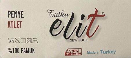 Tutku Elit Erkek Penye Askılı Atlet 1001 - 6 Adet