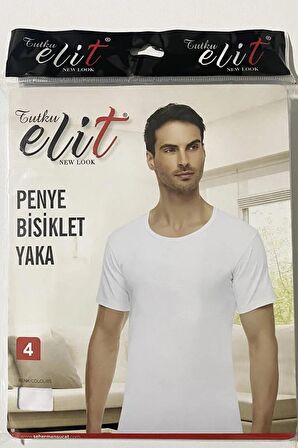 Tutku Elit Erkek Bisiklet Yaka Penye Atlet Fanila 1002 - 6 Adet
