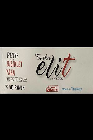 Tutku Elit Erkek Bisiklet Yaka Penye Atlet Fanila 1002 - 6 Adet