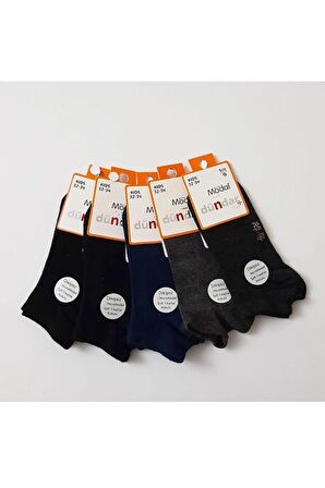Dündar Erkek Çocuk Modal Patik Dikişsiz Çorap 8047- 12 Adet