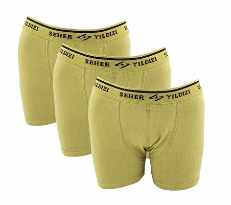 Seher Yıldızı Erkek Likralı Boxer 060 - 3 Adet