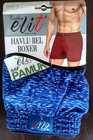 Tutku Elit Erkek Havlu Bel Desenli Boxer 1102 - 3 Adet