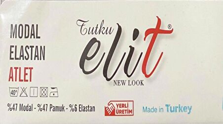 Tutku Elit Erkek Modal Likralı Askılı Atlet 1201 - 9 Adet