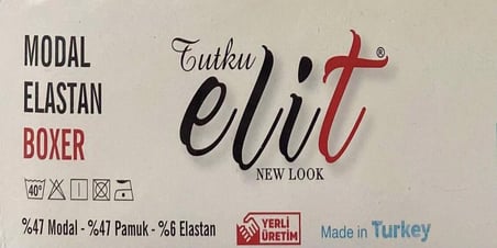 Tutku Elit Erkek Modal Likralı Boxer 1251 - 6 Adet