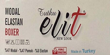 Tutku Elit Erkek Modal Likralı Boxer 1251 - 12 Adet