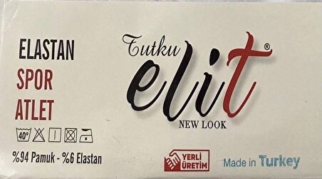 Tutku Elit Erkek Likralı Spor Askılı Atlet 1304 - 6 Adet