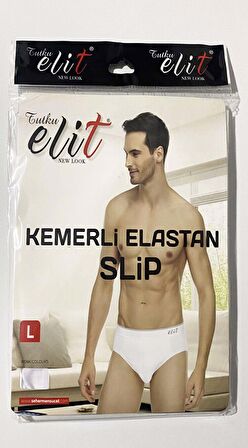Tutku Elit Erkek Likralı İnce Bel Kemerli Slip Külot 1351 - 12 Adet