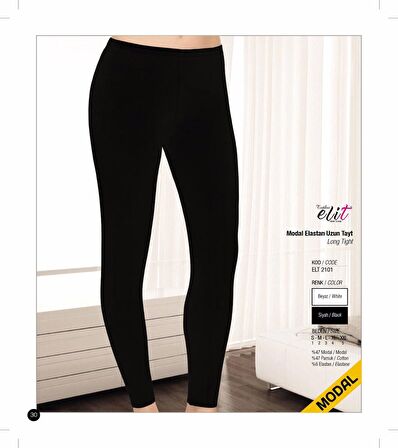 Tutku Elit Kadın Modal Likralı Uzun Tayt 2101 - 2 Adet 