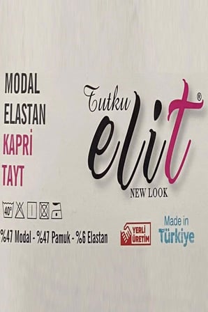 Tutku Elit Kadın Modal Likralı Kapri Tayt 2102 - 6 Adet 