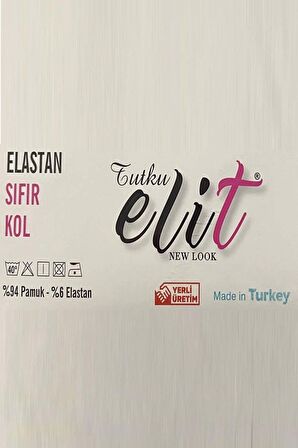 Tutku Elit Kadın Sıfır Kol Likralı Fanila Atlet 2201- 2 Adet