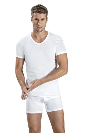 Jiber Erkek Pamuklu V Yaka Fanila Atlet 105 - 3 Adet