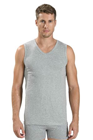 Jiber Erkek V Yaka Sıfır Kol Pamuklu Fanila Atlet 115 - 3 Adet