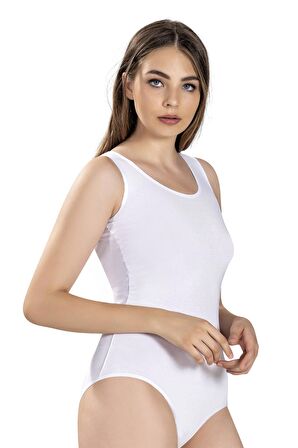 Jiber Kadın Geniş Askılı Kancalı Likralı Body 582 - 3 Adet