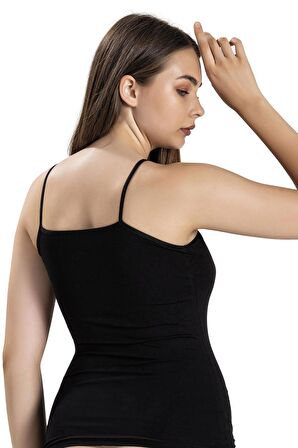 Jiber Kadın İp Askılı Likralı Atlet 503 - 12 Adet