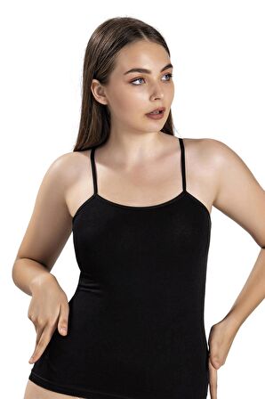 Jiber Kadın İp Askılı Likralı Atlet 503 - 12 Adet