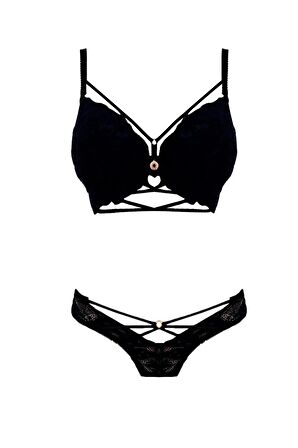 Le Jardin Kadın Silikonlu Biye Şeritli Dantelli Destekli Sütyen Takımı 5025 - 1 Adet