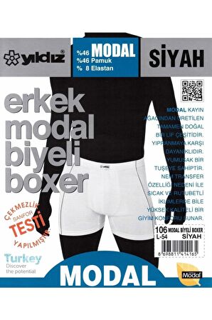 Yıldız Erkek Biyeli Modal Likralı Boxer 105 - 3 Adet