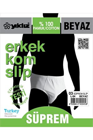 Yıldız Erkek Süprem Slip Külot 03- 12 Adet