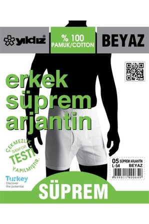 Yıldız Erkek Süprem Arjantin Paçalı Don Külot 05 - 12 Adet 