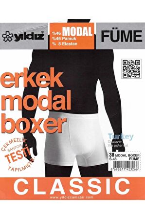 Yıldız Erkek Modal Likralı Boxer 37/42 - 3 Adet