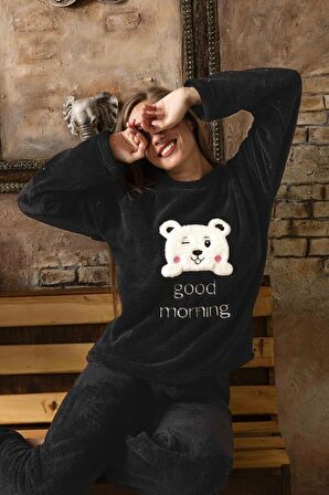 Charme Kadın Kışlık Peluş Pijama Takımı K-200-472 - 1 Adet